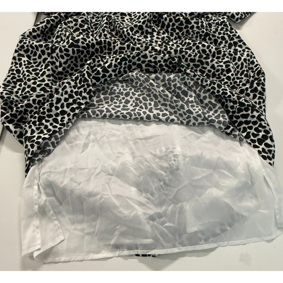 Talbots Dress 20W Knee Length Black White Animal Print Shift Back Zip Career - Picture 5 of 11